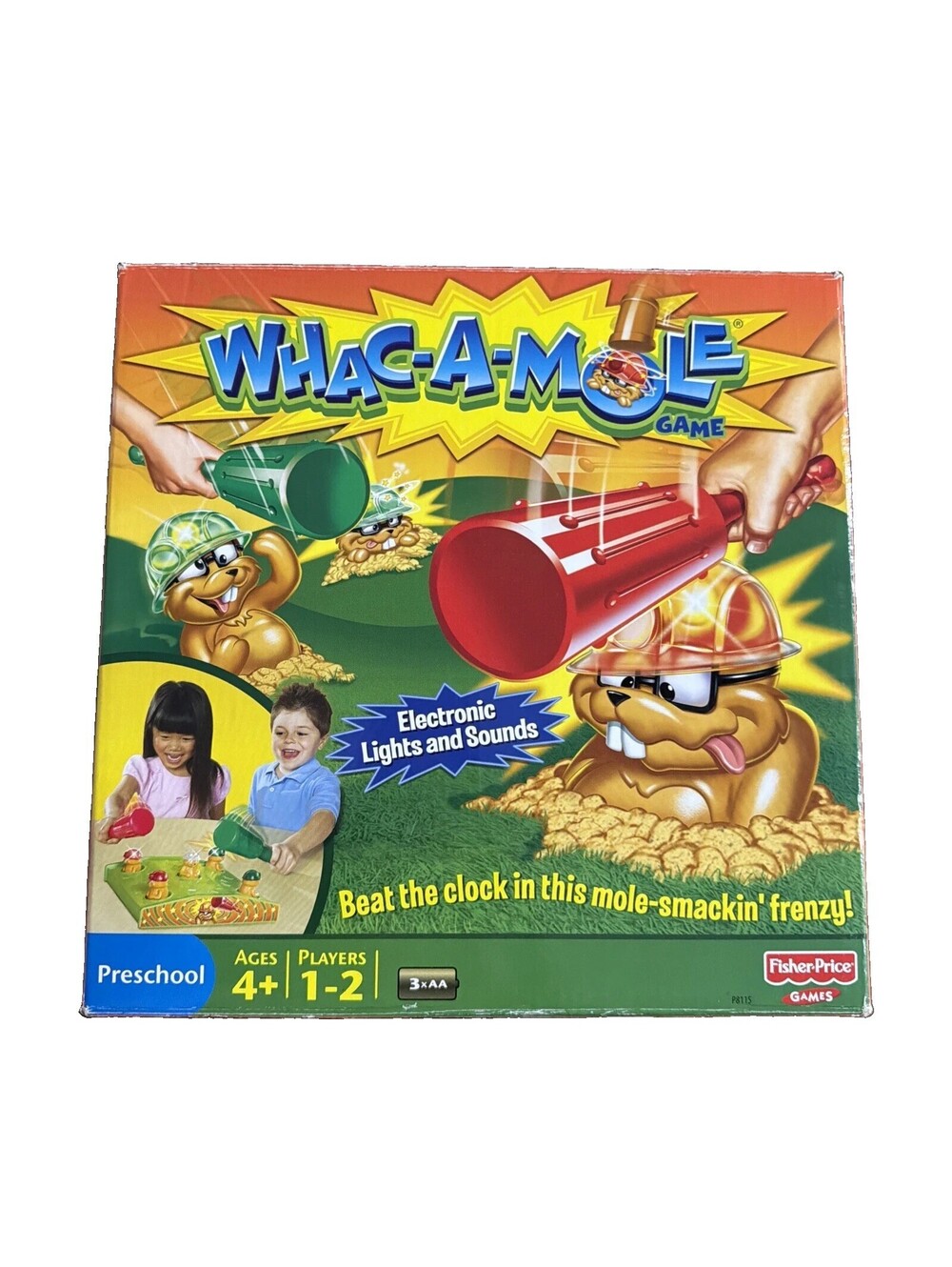 Whac A Mole Electronic Game - Fisher Price 2009 Mattel Tested Works Kids Action